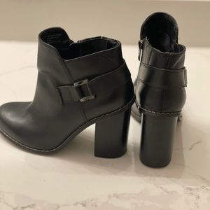 Black Leather Guess Ankle Boots
